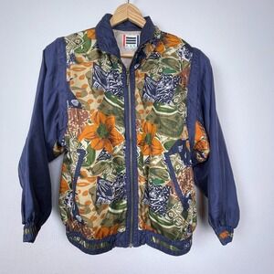 Vintage EVR Div Rousso M Silk‎ Jacket Floral Removable Sleeves Fairycore